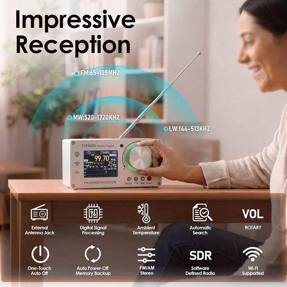 TEF6686 DSP Full-Band Shortwave Radio – AM/FM/SW/LW