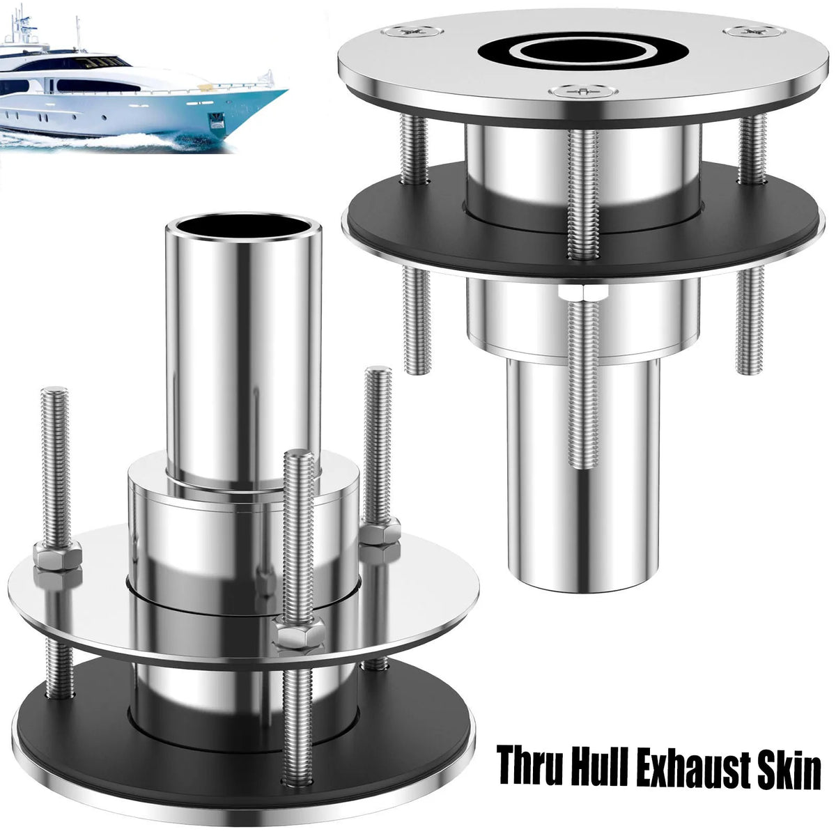 Thru Hull Exhaust Skin Fitting 24mm Pipe Socket – Diesel Heater