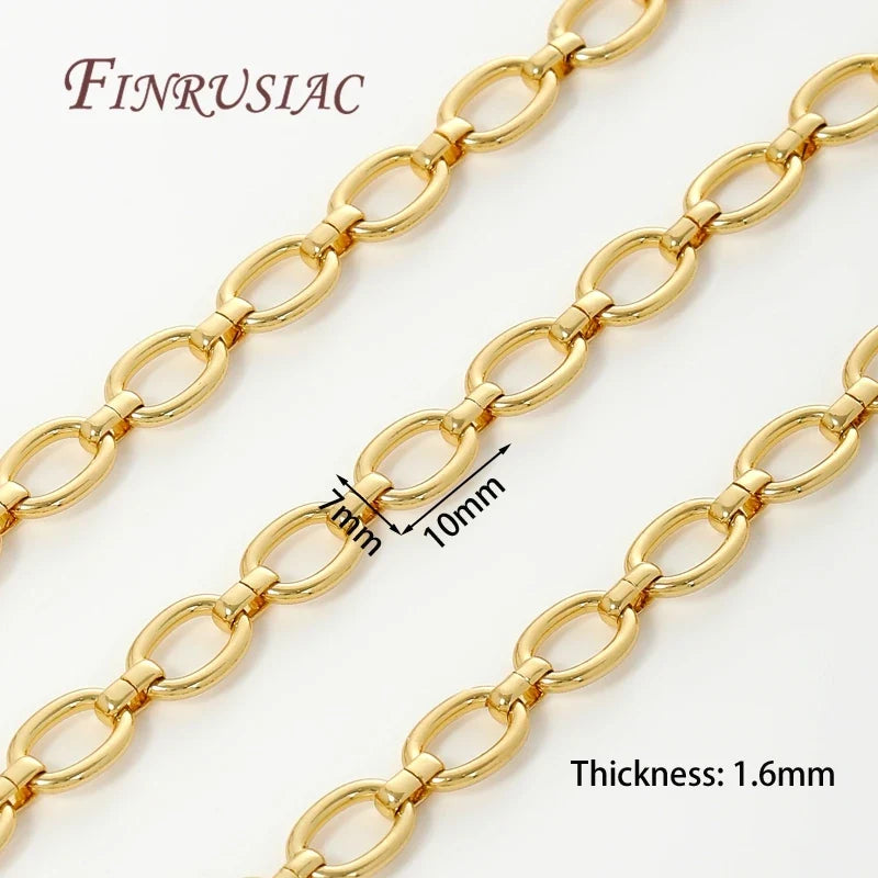 18K Gold Plated Brass Chain – DIY Necklace Jewelry Making