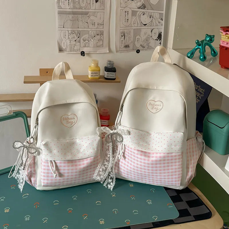 Waterproof Nylon Backpack for Women & Girls | Campus School Bag