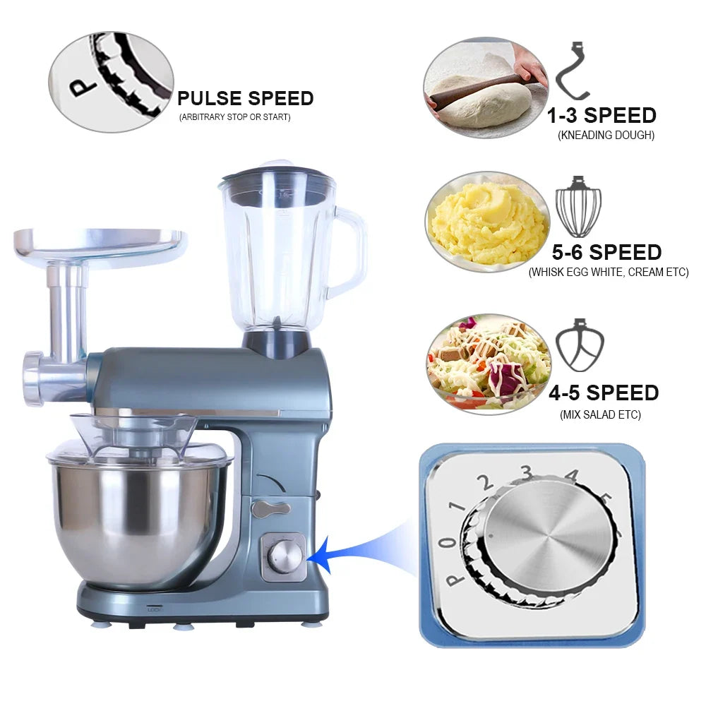 1000W Electric Stand Mixer 5L – Multifunctional Food Processor