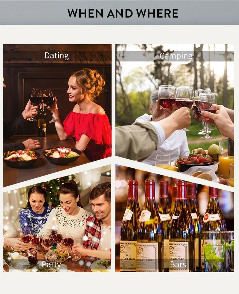 CLITON Electric Wine Opener Set – Auto Corkscrew & Decanter Kit
