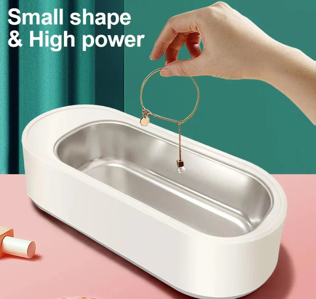 Portable Ultrasonic Cleaner 440ml – Household Jewelry & Glass