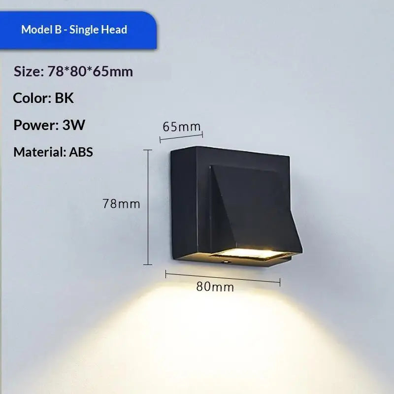 Waterproof 3W COB LED Wall Sconce – Indoor & Outdoor Porch Light