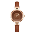 REBIRTH Women's Quartz Watch – Leather Band, Minimalist Dial