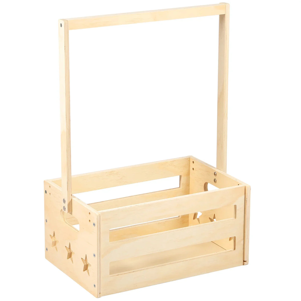 Wood Baby Shower Storage Basket Crate with Organizer & Hangers