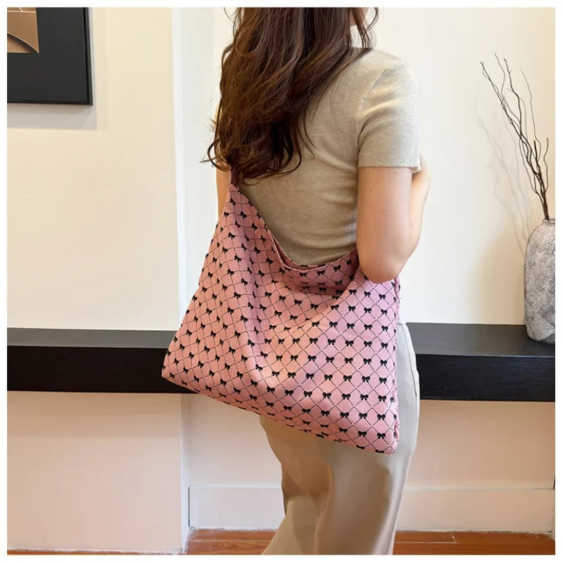 Bowknot Crossbody Bag for Women – Vintage Casual Shoulder Bag