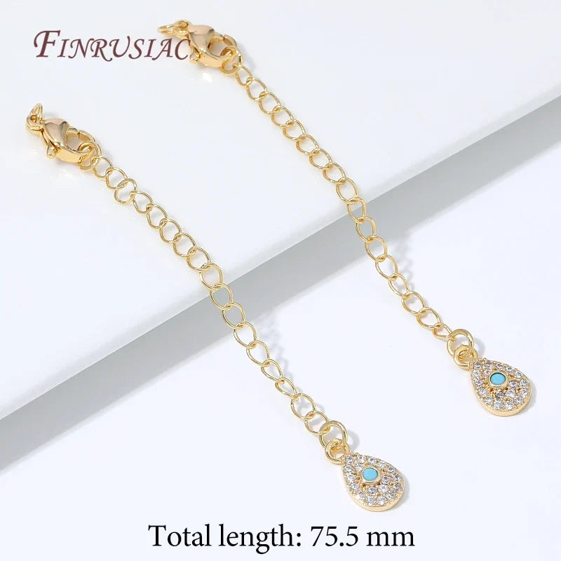 18K Gold Plated Necklace Extender Chain with Lobster Clasp