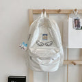 Korean Style Embroidered Student Backpack – Lightweight Waterproof