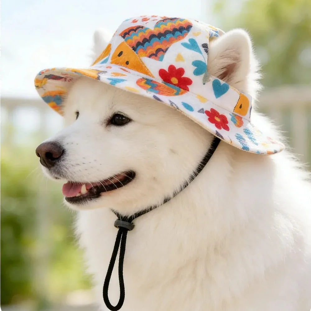 Adjustable Pet Bucket Hat – Sun Hat for Dogs & Cats