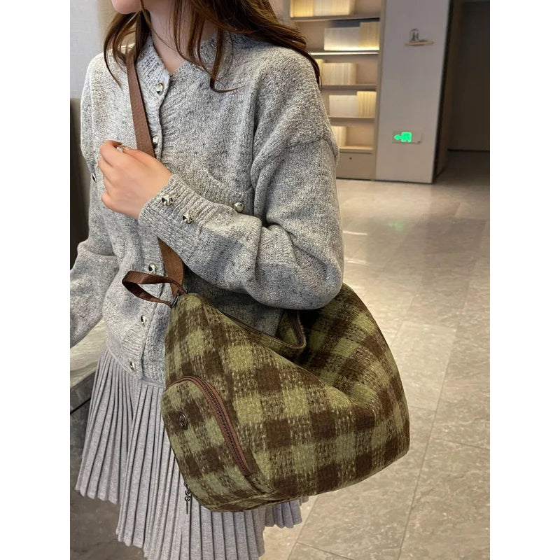 Nixie Women's Plaid Multifunctional Backpack & Crossbody Bag