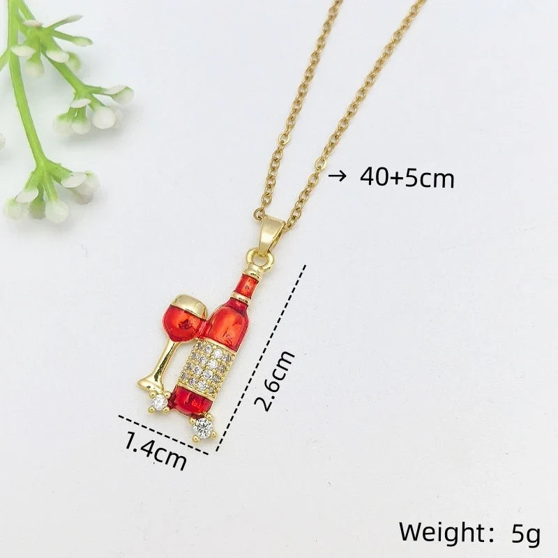 Women's Vintage Cherry Blossom Picture Frame Pendant Necklace