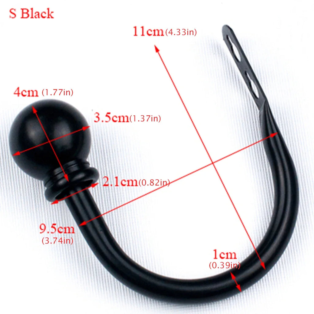 2Pcs Metal Curtain Holdbacks U-Shape Wall Tie Back Hooks