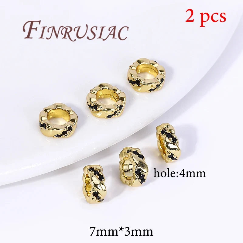 Gold Plated Brass Spacer Beads – DIY Jewelry Findings 6mm×8mm