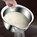 Stainless Steel Rice Washing Bowl & Vegetable Fruit Colander