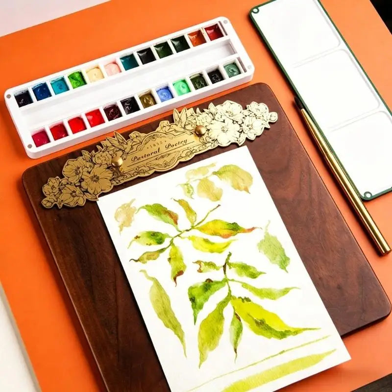 Stackable Watercolor Palette Box with Lid | Portable Travel Paint Box