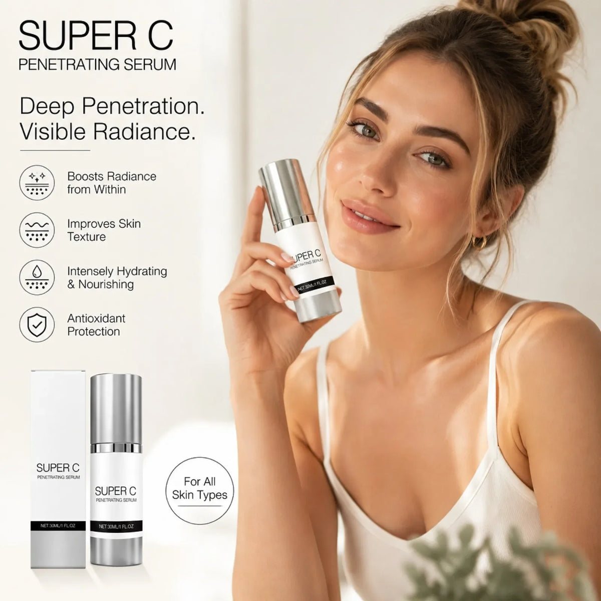 Vitamin C Facial Serum – Hydrating, Firming & Smoothing
