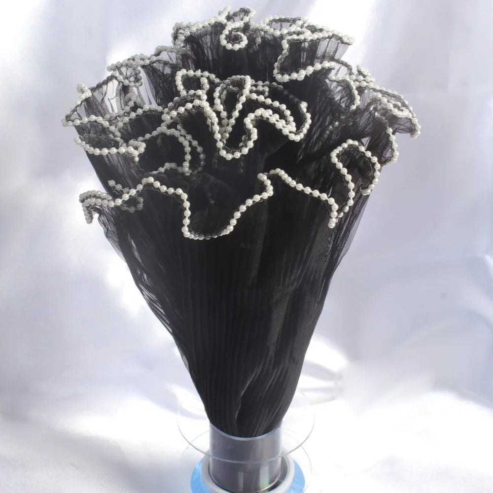 Pearl Wave Lace Mesh Flower Wrapping Yarn 28cm x 4 Yards