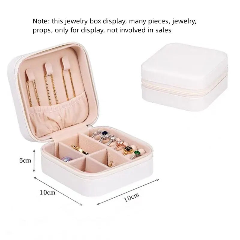PU Leather Jewelry Box Set – Ring & Earring Organizer | 2-Piece
