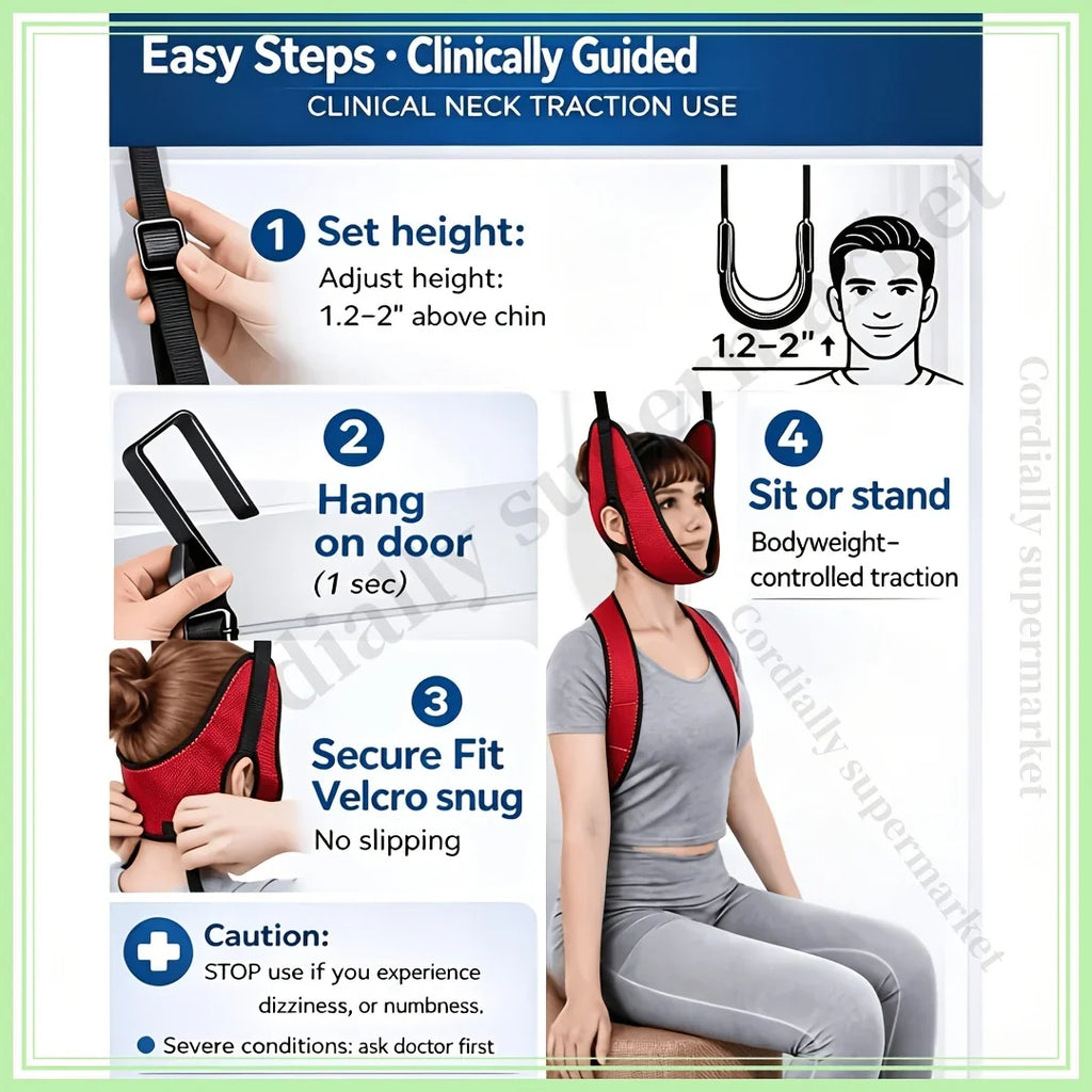 Door Hanging Neck Brace – Thickened Cervical Support Strap
