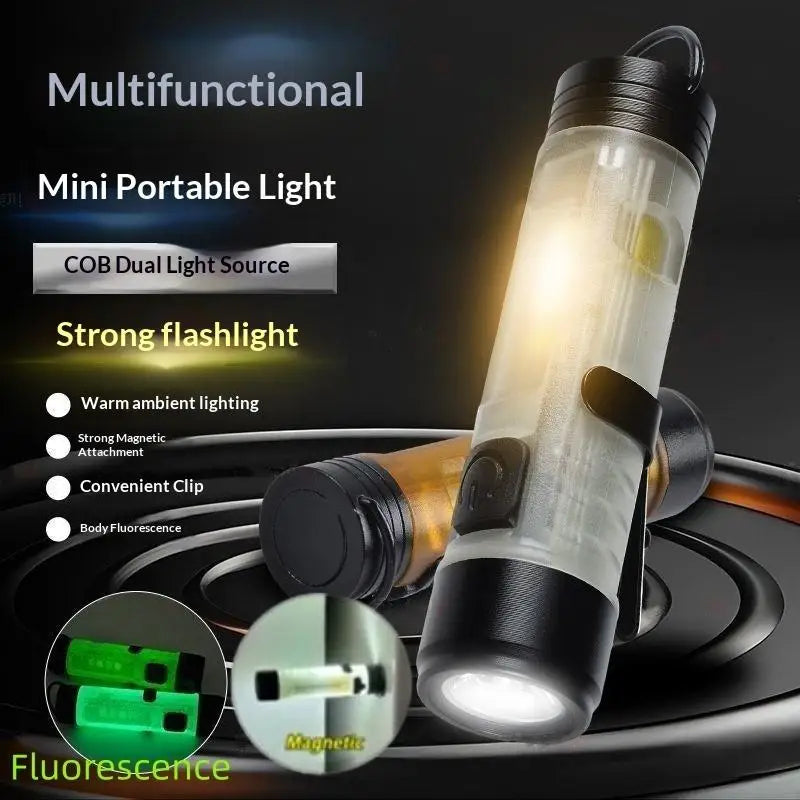 Nixie Mini LED Flashlight Magnetic Hook Key Clip USB-C – 1/3/5 Pack