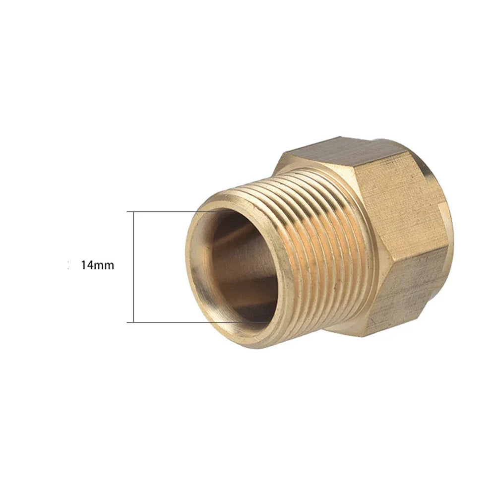 M22 Brass Pressure Washer Adapter – M22/14 to M22/15 Connector