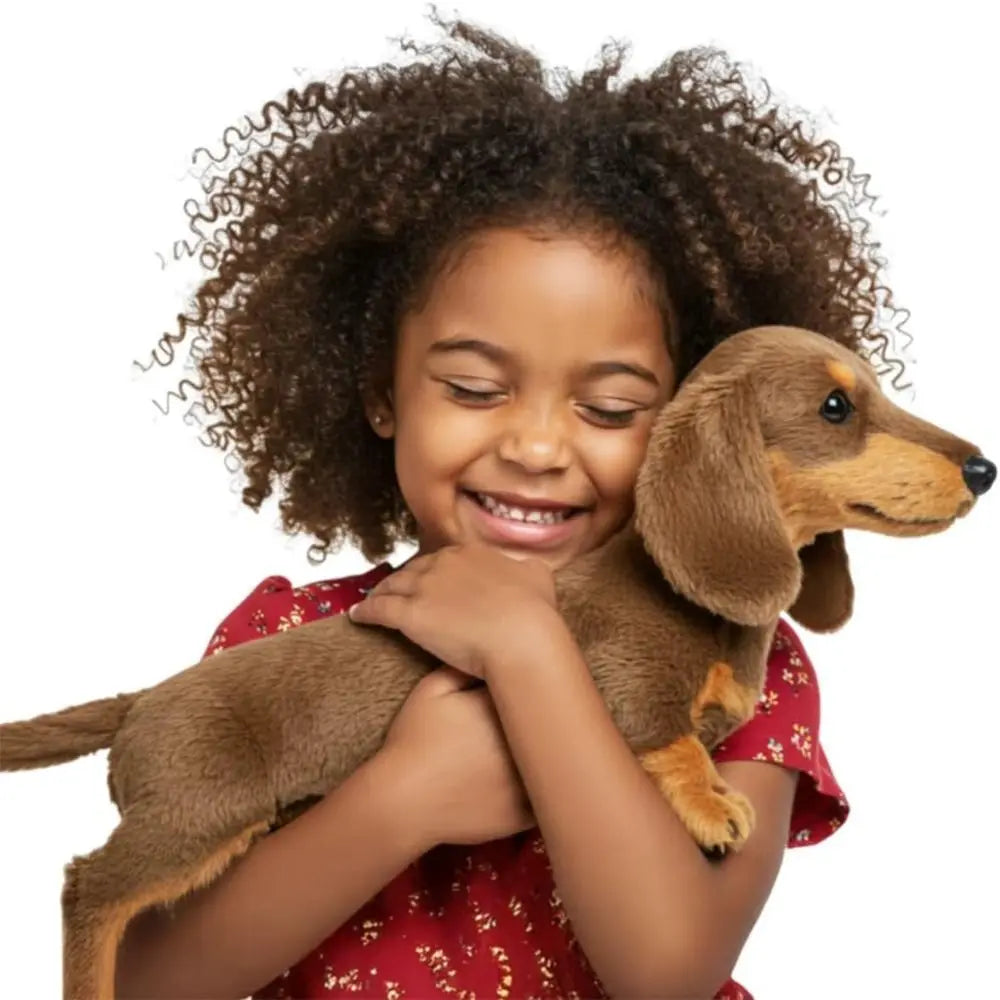 Realistic Dachshund Plush Toy – Soft Stuffed Dog Companion