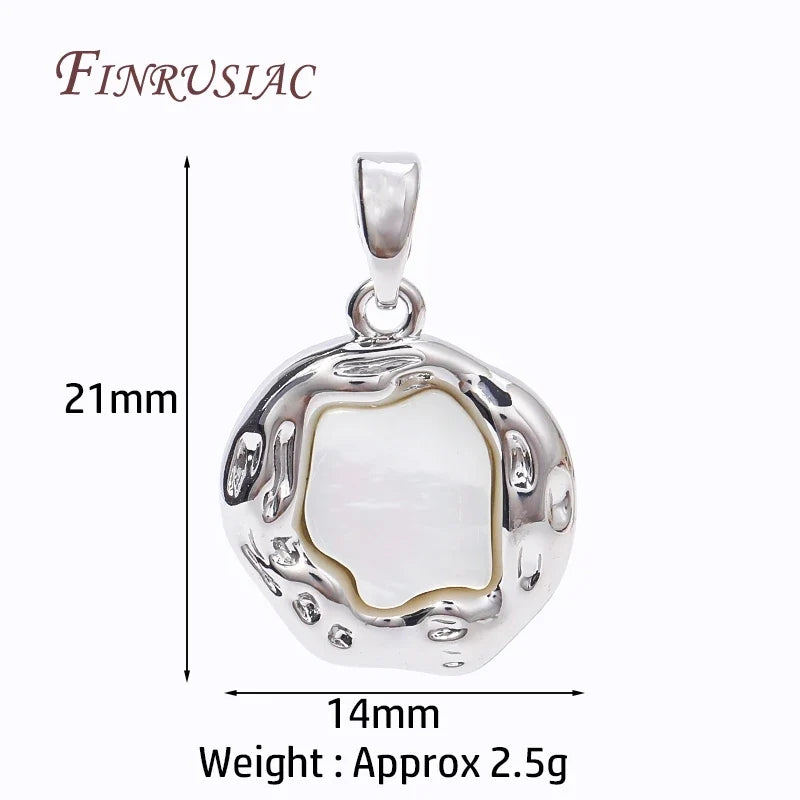 18K Gold Plated Shell Geometry Charm Pendants | DIY Jewelry