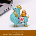 Feng Shui Golden Goat Statue Chinese Zodiac Wealth Figurine