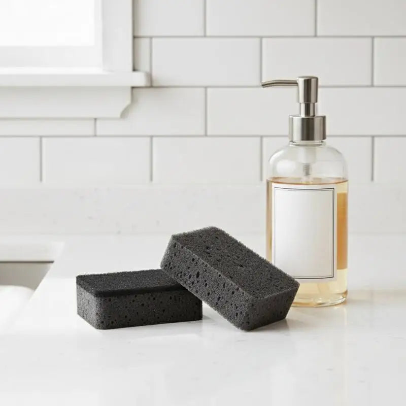 Black Seaweed Sponge Scrubbing Pads – Kitchen Cleaning (5/10pk)