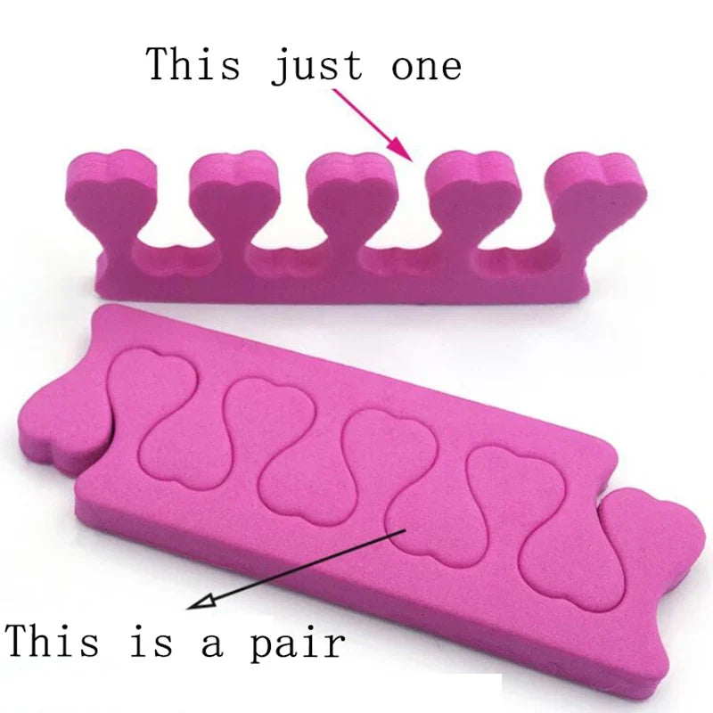 10Pcs Heart-Shaped Foam Toe Separators – Nail Care 5 Pairs