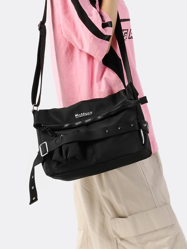 Nixie Retro Motorcycle Messenger Bag | Crossbody Shoulder Bag
