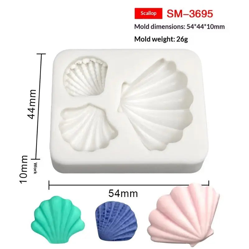 Shell Pearl Silicone Fondant Mold – Cake Decorating Tool