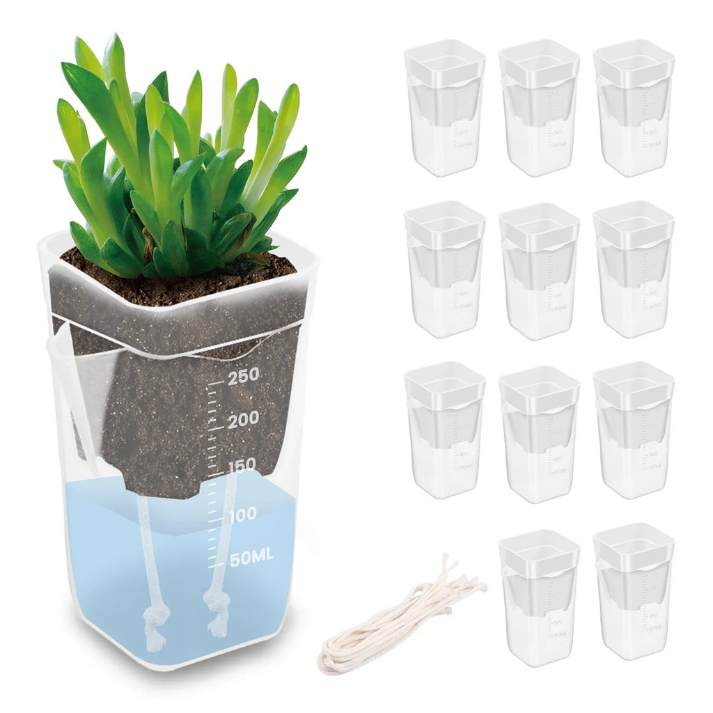 12-Pack Self Watering Plant Pots – Double Layer Nursery Pots