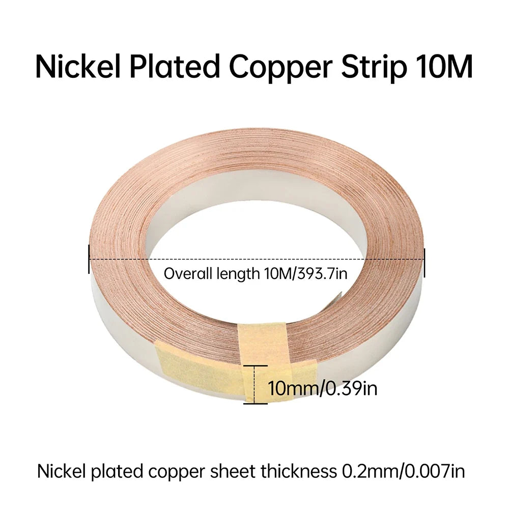 T2 Pure Copper Strip for 18650 21700 Battery Spot Welding | 5m–10m