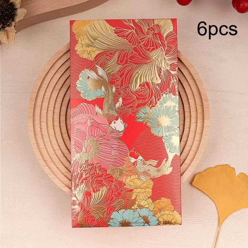 6pcs Floral Thank You Cards Golden Accents – Wedding & Birthday