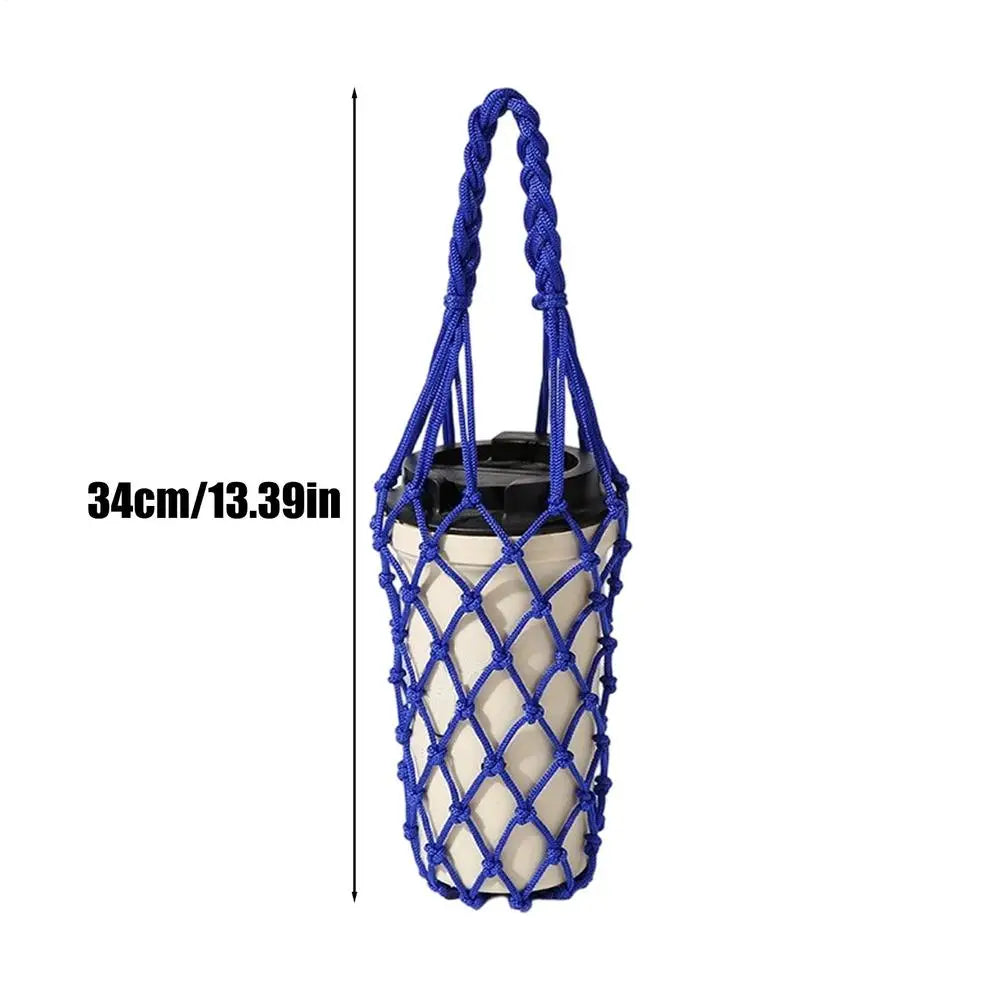 Crochet Mesh Water Bottle Bag Carrier Sleeve | Sports Travel