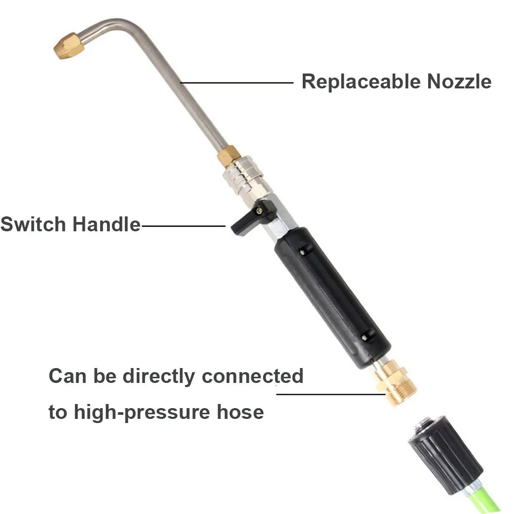 Stainless Steel Narrow Space Spray Lance | Washing Machine Cleaner