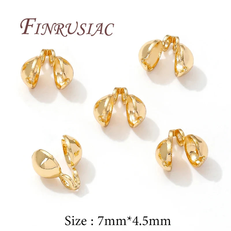 18K Gold Plated Crimp Beads & Cover Findings – DIY Jewelry