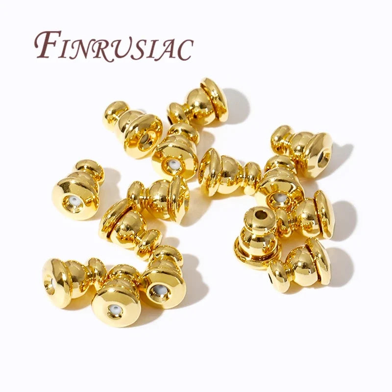 18K/14K Gold Plated Earring Backs – DIY Stud Plug Caps
