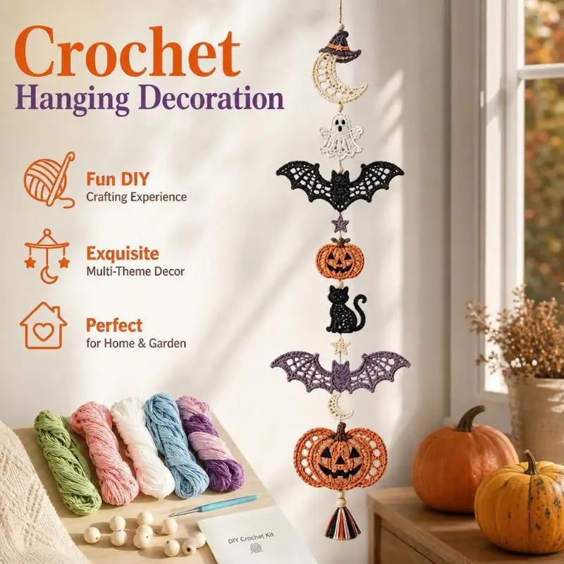 DIY Crochet Beginner Kit – Handmade Animal Hanging Decor Set