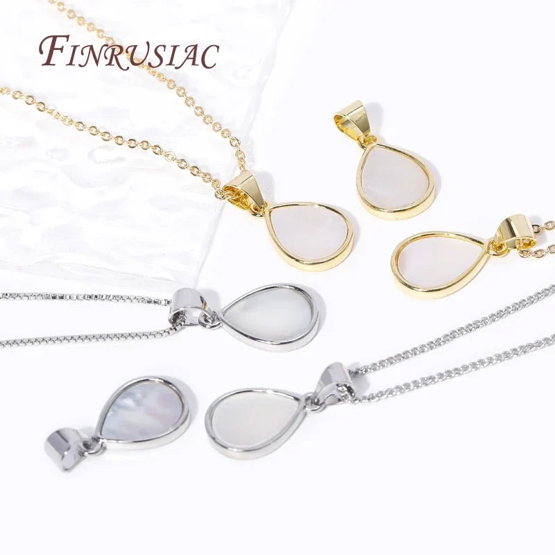 18K Gold Plated Shell Drop Charm Pendants | DIY Jewelry Making