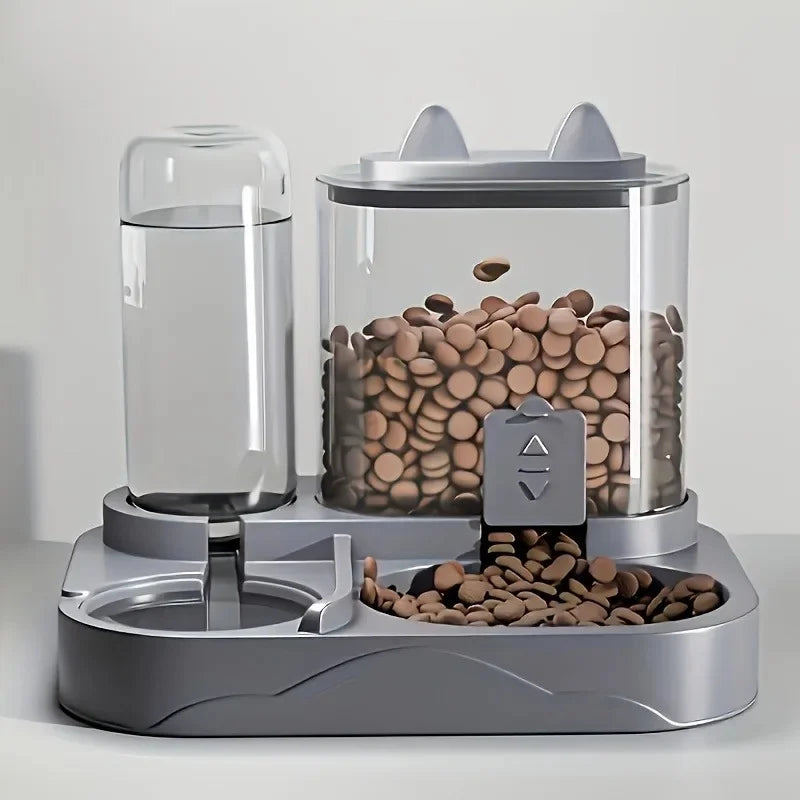 2-in-1 Automatic Cat Feeder – Dry, Wet & Water Separation
