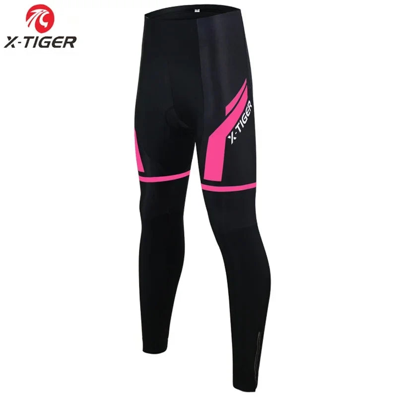 X-TIGER Women's Thermal Cycling Bib Tights | Winter MTB Pants