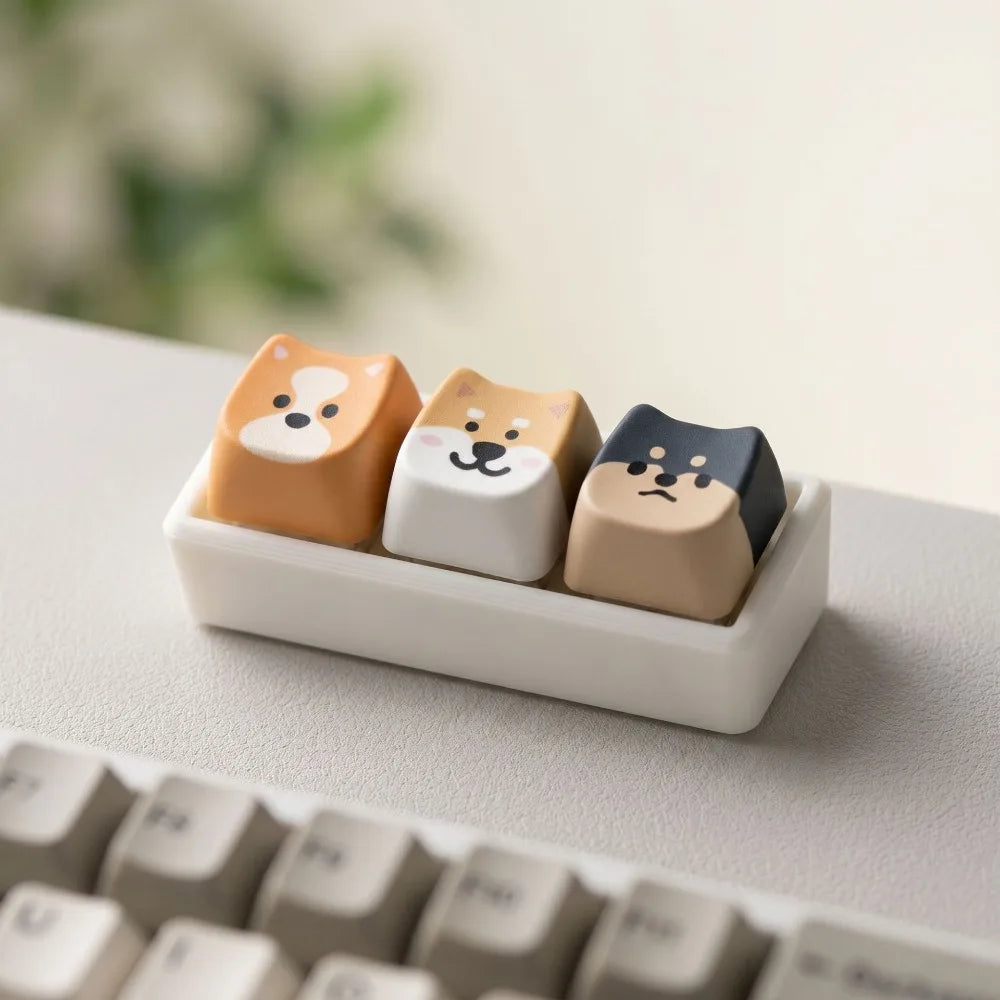 Shiba Inu Keycap Keychain Fidget Toy – Cute Dog Design