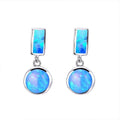 White Simulated Opal Stud Earrings – Trendy Fashion Gift