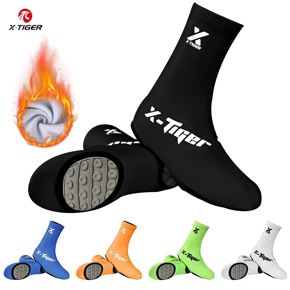 X-TIGER Winter Fleece Cycling Overshoes | Unisex Bike Shoe Covers