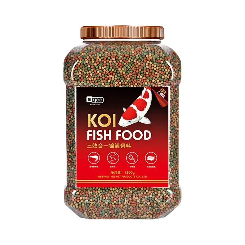YEE Mixed Koi & Goldfish Granular Food 500g – All-Season Fish Feed