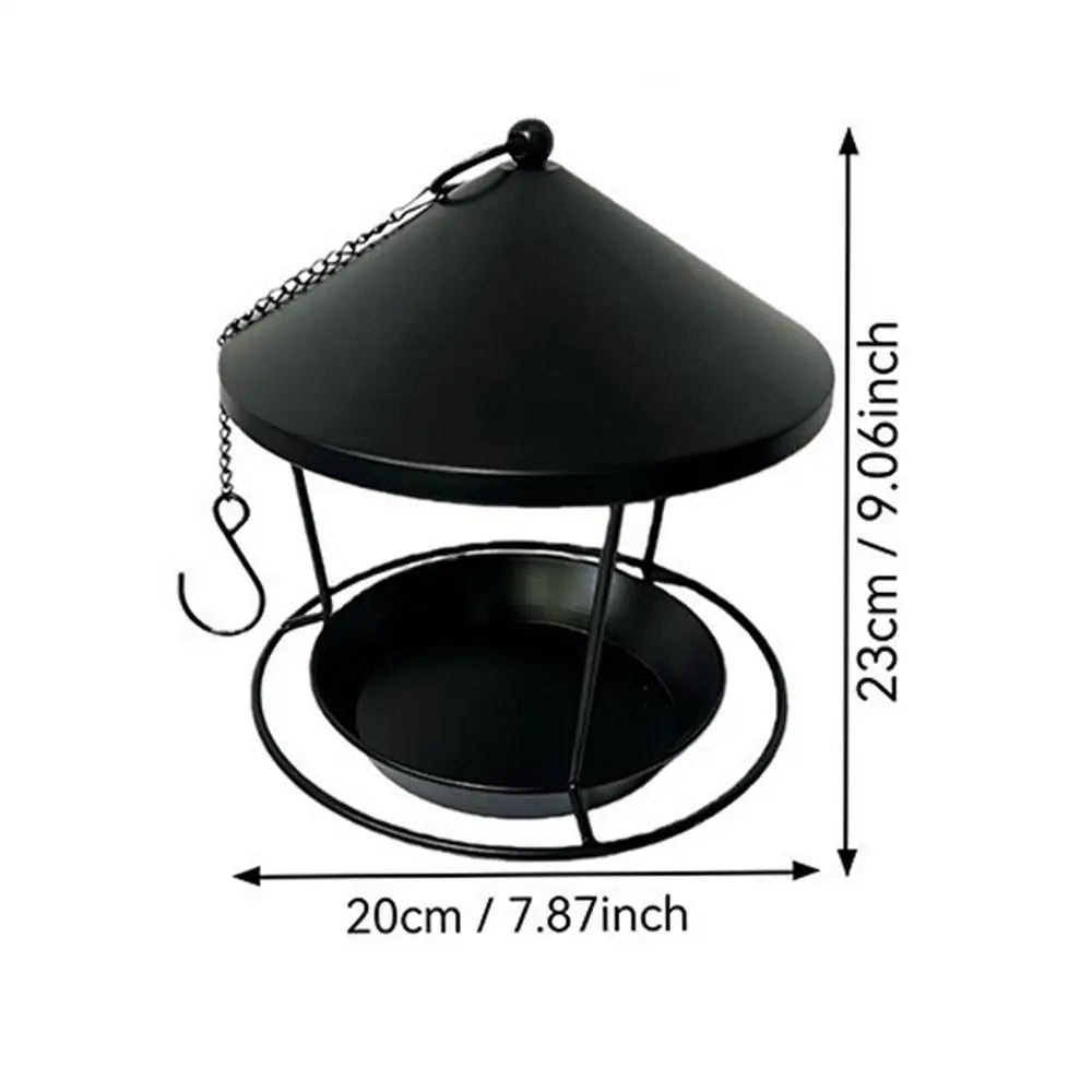 Outdoor Hanging Metal Bird Feeder – Weatherproof Garden Tray