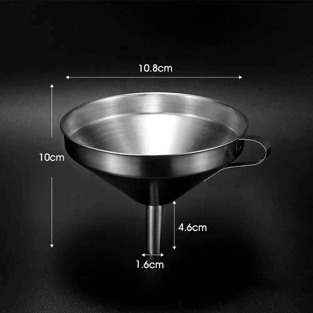 Wide Mouth Stainless Steel Funnel with Detachable Filter